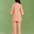 Peach handloom cotton linen co ord set