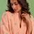 Peach handloom cotton linen co ord set