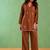 Brown handloom cotton linen co ord set