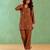 Brown handloom cotton linen co ord set