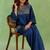 Blue handloom cotton linen co ord set