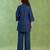 Blue handloom cotton linen co ord set