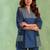 Blue handloom cotton linen co ord set