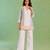 White handloom cotton linen top