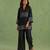 Black chanderi tissue top