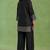 Black chanderi tissue top