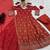 Designer Maroon Anarkali Gown Suit Set with Embroidery & Dupatta