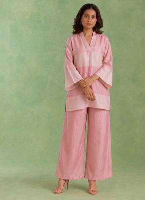 Pink chanderi tissue top 2
