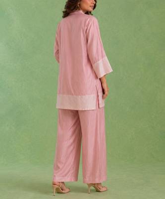 Pink chanderi tissue top 4