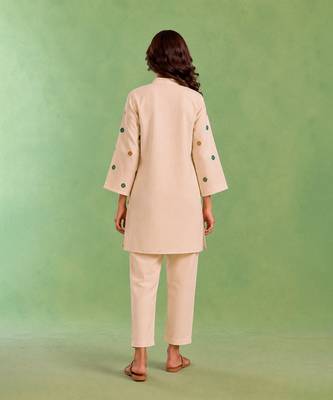 Ivory handloom cotton linen top 3