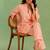 Peach handloom cotton linen top