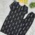 Black cotton blend kurti pant set