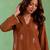 Brown handloom cotton linen top