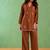 Brown handloom cotton linen top