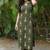 Green cotton blend kurti pant set