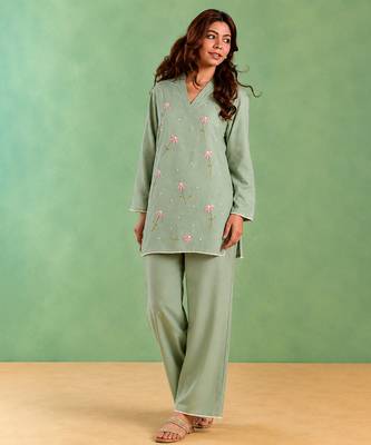 Mint green handloom cotton linen top 4