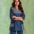Blue handloom cotton linen top