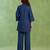 Blue handloom cotton linen top