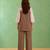 Khaaki brown handloom cotton linen top