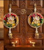 handmade decorative wall hanging for home decoration latkan for home decorations (pack of 2) 