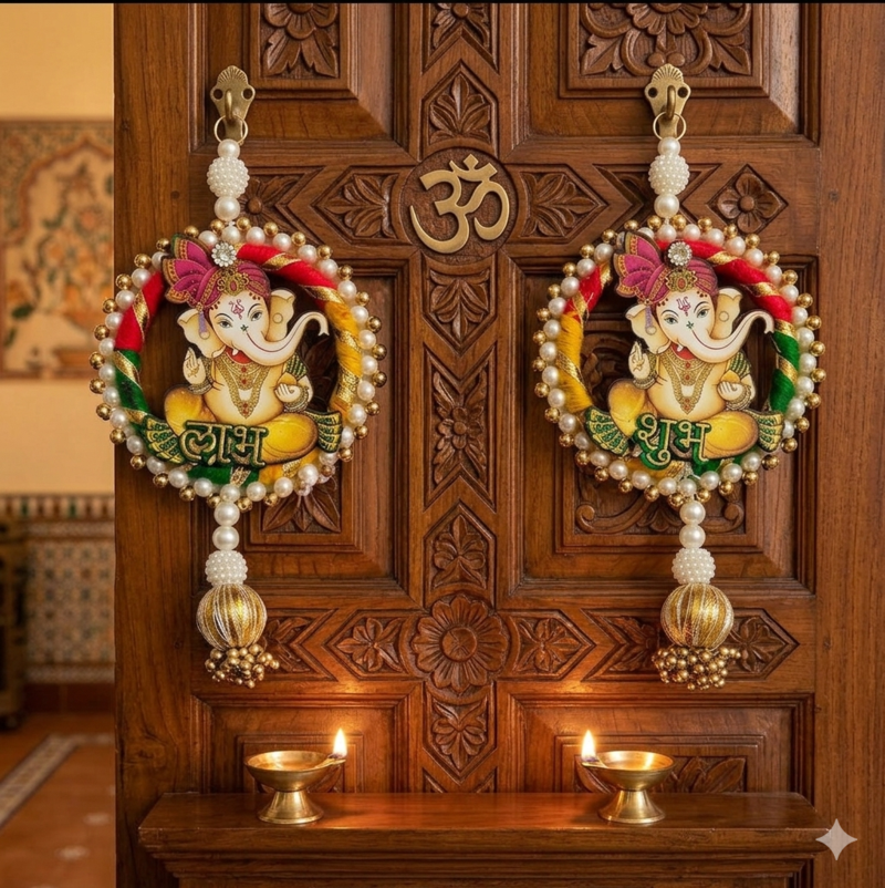 handmade decorative wall hanging for home decoration latkan for home decorations (pack of 2) 