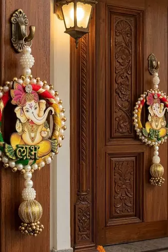 handmade decorative wall hanging for home decoration latkan for home decorations (pack of 2) 