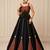 black ajrak print cotton navratri lehenga set