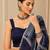 blue moonga silk blend navratri lehenga choli