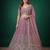 Catching Purple Dori, Zari, and Sequins Embroidered Rangoli Silk mehendi ceremony wear lehenga