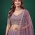 Catching Purple Dori, Zari, and Sequins Embroidered Rangoli Silk mehendi ceremony wear lehenga