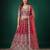 Bewitching Red Dori, Zari, and Sequins Embroidered Rangoli Silk reception wear lehenga