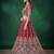 Bewitching Red Dori, Zari, and Sequins Embroidered Rangoli Silk reception wear lehenga