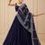 blue moonga silk blend navratri lehenga choli