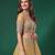 Fetching Yellow Dori, Zari, and Sequins Embroidered Rangoli Silk wedding sangeet ceremony lehenga
