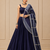 blue moonga silk blend navratri lehenga choli