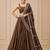 brown moonga silk blend navratri lehenga choli