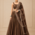 brown moonga silk blend navratri lehenga choli