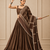 brown moonga silk blend navratri lehenga choli
