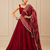 maroon moonga silk blend navratri lehenga choli