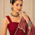 maroon moonga silk blend navratri lehenga choli