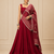 maroon moonga silk blend navratri lehenga choli