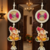 handmade multicolour decorative ganesh ji hanging shubh labh hanging for decoration for home decor (pack of 2)