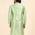 Mens art silk woven design with lace and printex kurta pista