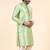 Mens art silk woven design with lace and printex kurta pista