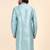 Mens art silk woven design with lace and printex kurta firoza