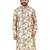 Mens art silk digital print with sequined work kurta multicolor