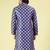 Mens art silk digital print with sequined work kurta multicolor