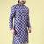 Mens art silk digital print with sequined work kurta multicolor