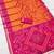 Orange color pochampally silk blend ikkat design zari border sarees