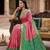 Pink color pochampally silk blend ikkat design zari border sarees